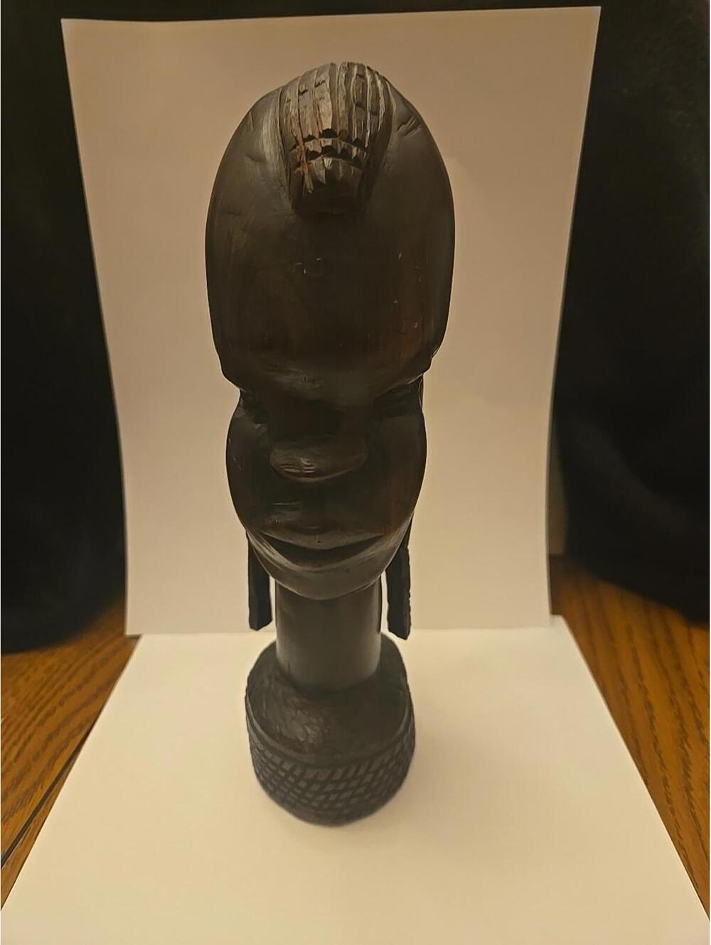 Vintage Hand Carved Kenyan African Wood Figure Tribal Culture Heritage Art